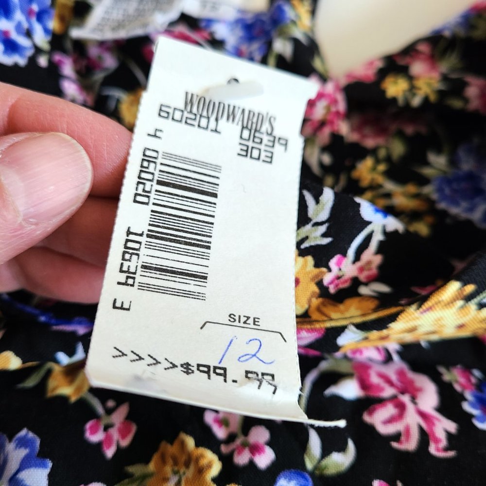 Karin Stevens vintage new with tag floral summer maxi dress. New old stock. - Picture 9 of 11